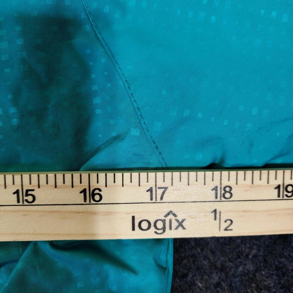 Pink Platinum Womens Teal Blue Windbreaker Jacket Pink Accents Size 10/12 - Picture 5 of 7